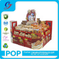 Heavy capacity supermarket promotional sale biscuit and candy cardboard display case stacker